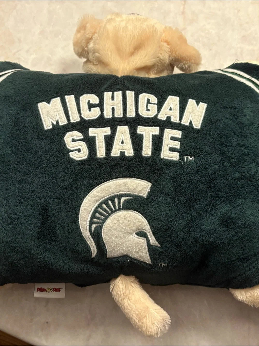 2009 Michigan State Golden Retriever Pillow Pet - discontinued
